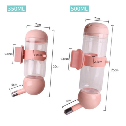 ที่ให้น้ำสำหรับสัตว์เลี้ยงแบบแขวน ถ้วยน้ำสำหรับสัตว์เลี้ยง, 350ml (Blue), 350ml (Pink), 350ml (Light Green), 500ml (Blue), 500ml (Pink), 500ml (Light Green)