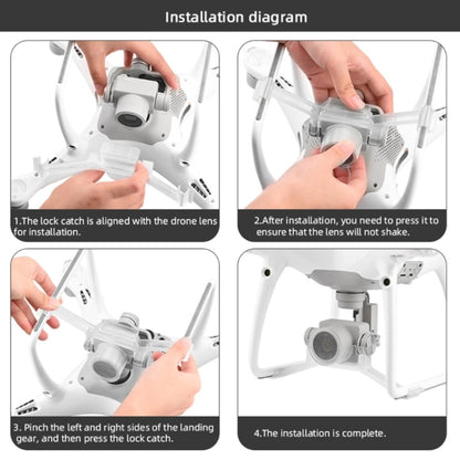 กล้อง Gimbal ล็อค หัวเข็มขัด ล็อค ที่ใส่ฝาครอบป้องกันสำหรับ DJI Phantom 4 Pro