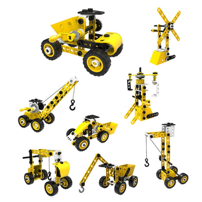 8 in 1 Children Variety Soft ประกอบบล็อกอาคาร 100 ชิ้น DIY วิศวกรรมยานพาหนะรุ่น, 8 in 1 Engineering Vehicle
