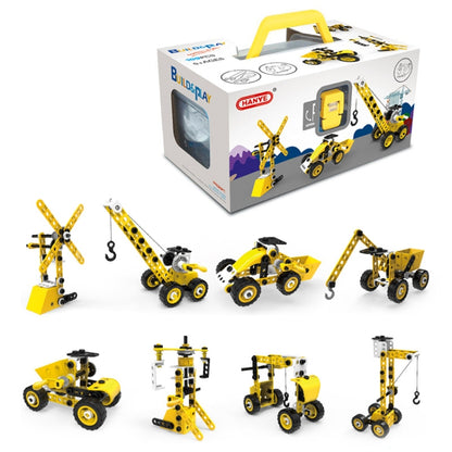 8 in 1 Children Variety Soft ประกอบบล็อกอาคาร 100 ชิ้น DIY วิศวกรรมยานพาหนะรุ่น, 8 in 1 Engineering Vehicle