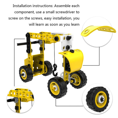 8 in 1 Children Variety Soft ประกอบบล็อกอาคาร 100 ชิ้น DIY วิศวกรรมยานพาหนะรุ่น, 8 in 1 Engineering Vehicle