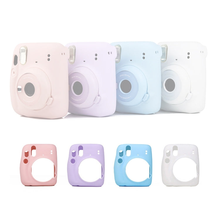 ฝาครอบป้องกันซิลิโคนสีเยลลี่สำหรับกล้อง Fujifilm Instax Mini 11, Jelly Color White, Jelly Color Pink, Jelly Color Blue