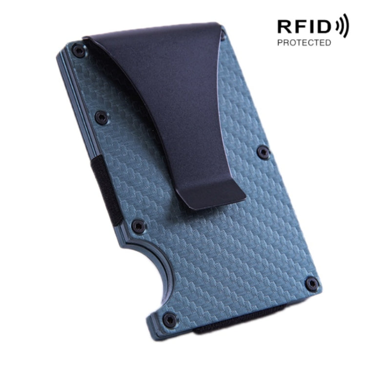 ผู้ถือบัตรธนาคาร RFID โลหะกระเป๋าสตางค์คาร์บอนไฟเบอร์, Gray