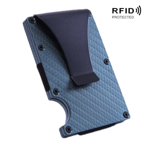 ผู้ถือบัตรธนาคาร RFID โลหะกระเป๋าสตางค์คาร์บอนไฟเบอร์, Gray