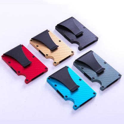 ผู้ถือบัตรธนาคาร RFID โลหะกระเป๋าสตางค์คาร์บอนไฟเบอร์, Gray