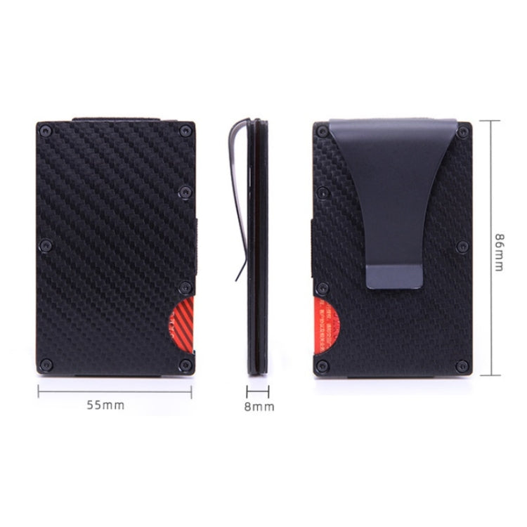 ผู้ถือบัตรธนาคาร RFID โลหะกระเป๋าสตางค์คาร์บอนไฟเบอร์, Gray
