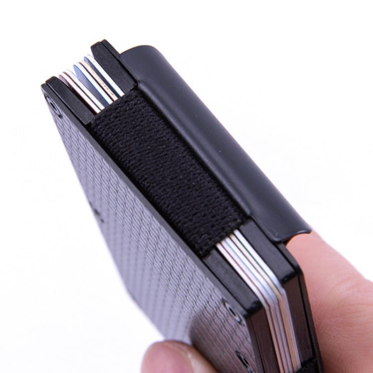 ผู้ถือบัตรธนาคาร RFID โลหะกระเป๋าสตางค์คาร์บอนไฟเบอร์, Gray