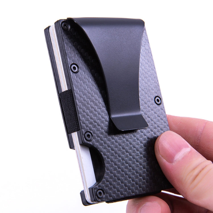 ผู้ถือบัตรธนาคาร RFID โลหะกระเป๋าสตางค์คาร์บอนไฟเบอร์, Gray
