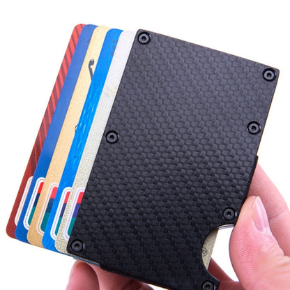 ผู้ถือบัตรธนาคาร RFID โลหะกระเป๋าสตางค์คาร์บอนไฟเบอร์, Gray