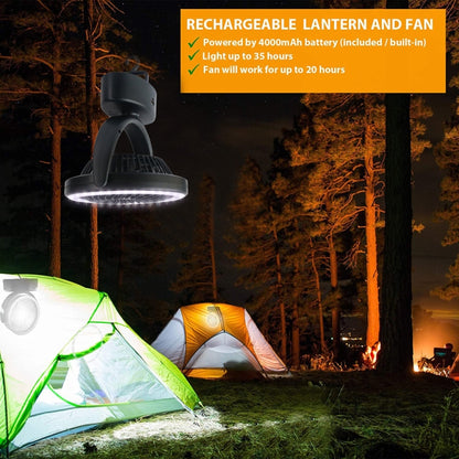 YQ-8004 USB ชาร์จกลางแจ้ง Wild Camp พัดลมมัลติฟังก์ชั่น Camping เต็นท์ LED พัดลม