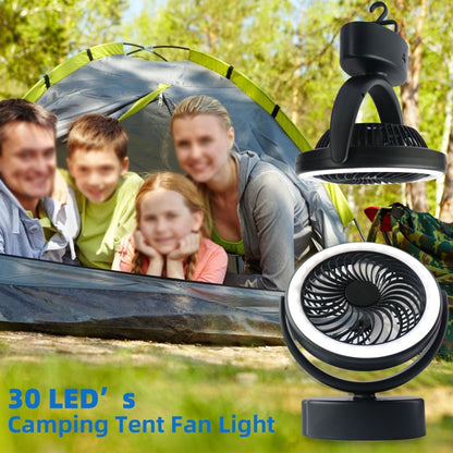 YQ-8004 USB ชาร์จกลางแจ้ง Wild Camp พัดลมมัลติฟังก์ชั่น Camping เต็นท์ LED พัดลม