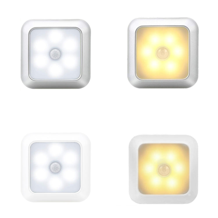 1143 แสงกลางคืนความรู้สึกร่างกายมนุษย์ ไฟตรวจจับบ้านอัจฉริยะ, Silver White Light, Silver Warm Light, White Shell White Light, White Shell Warm Light