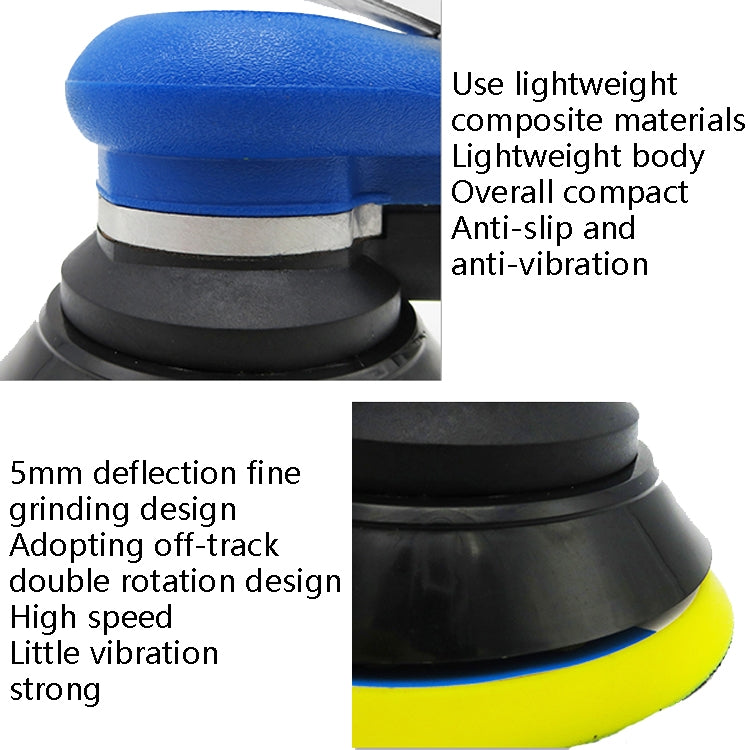 เครื่องกระดาษทรายนิวเมติก เครื่องขัดรถยนต์ เครื่องบด เครื่องแว็กซ์, 5inch Regular, 5inch Vacuum, 6inch Regular, 6inch Vacuum