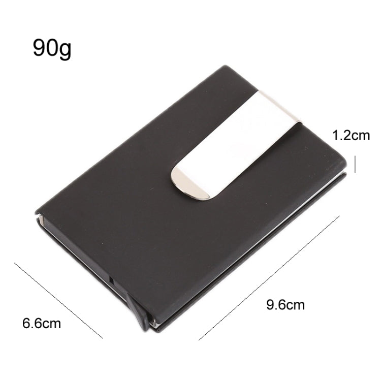 อลูมิเนียมอัลลอยด์กรณีบัตรเครดิต RFID Anti-Magnetic Metal Card Box, Microfiber Leather Black, Microfiber Leather Apricot