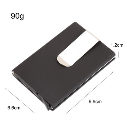 อลูมิเนียมอัลลอยด์กรณีบัตรเครดิต RFID Anti-Magnetic Metal Card Box, Microfiber Leather Black, Microfiber Leather Apricot