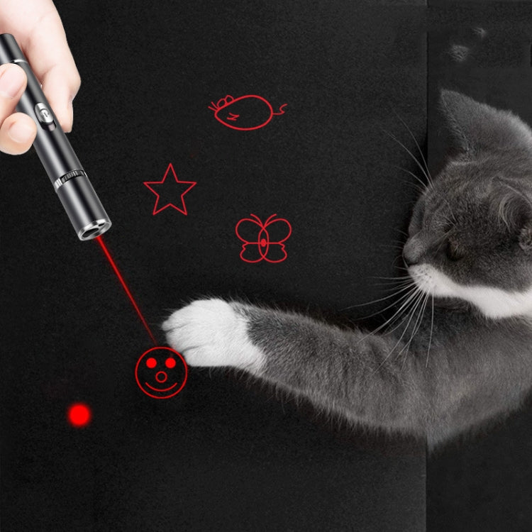 USB ชาร์จเลเซอร์รูปแบบไฟฉายแมวตลกพร้อมโคมไฟตรวจจับแสงสีม่วงของไม้, Funny Cat Flashlight