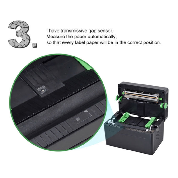 XP-108B 4นิ้ว108มม.เครื่องพิมพ์Thermal Barcodeเครื่องพิมพ์การจัดส่งฉลากเครื่องพิมพ์UPS DHL USPS DPD POCHTA USB Bar Code Maker,EU Plug, USB, USB + Bluetooth Version