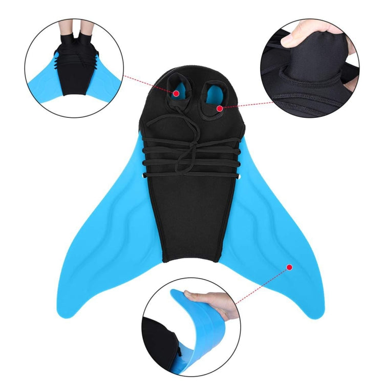 รองเท้านางเงือกครีบฟรอสต์ครีบดำน้ำแบบชิ้นเดียว, Diving Fins(F02 Pink Children), Diving Fins(F03 Blue Children), Diving Fins(F58 Blue Adult)