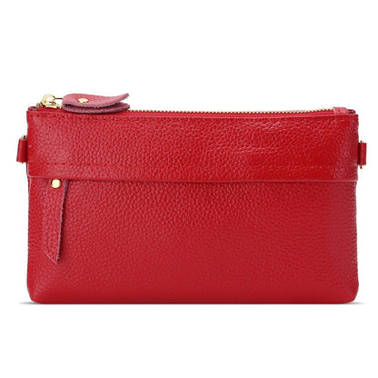 กระเป๋าใส่เหรียญโทรศัพท์มือถือไหล่เดียวแนวทแยงสำหรับสุภาพสตรี, Red, Navy Blue, Black, Ink, Lake Blue, Khaki, Jujube Red, Orange, Brown