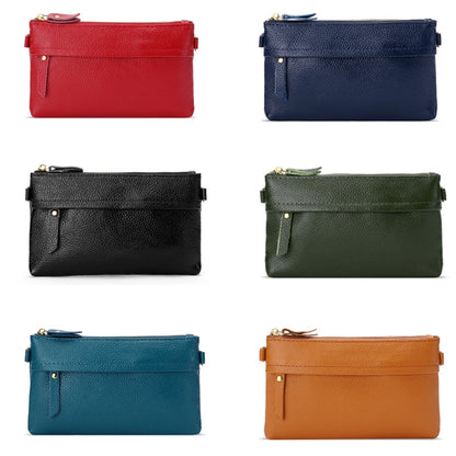 กระเป๋าใส่เหรียญโทรศัพท์มือถือไหล่เดียวแนวทแยงสำหรับสุภาพสตรี, Red, Navy Blue, Black, Ink, Lake Blue, Khaki, Jujube Red, Orange, Brown