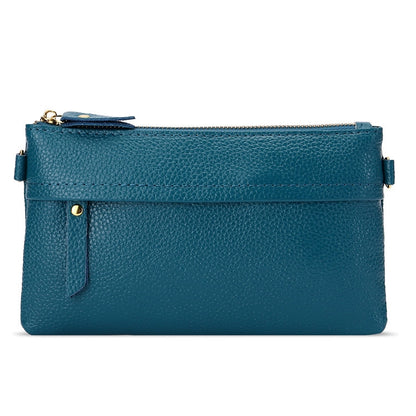 กระเป๋าใส่เหรียญโทรศัพท์มือถือไหล่เดียวแนวทแยงสำหรับสุภาพสตรี, Red, Navy Blue, Black, Ink, Lake Blue, Khaki, Jujube Red, Orange, Brown