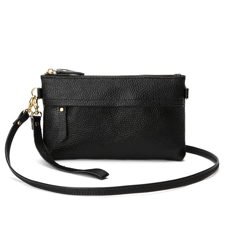 กระเป๋าใส่เหรียญโทรศัพท์มือถือไหล่เดียวแนวทแยงสำหรับสุภาพสตรี, Red, Navy Blue, Black, Ink, Lake Blue, Khaki, Jujube Red, Orange, Brown