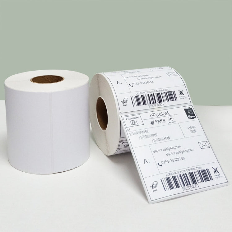 กระดาษ ShippingLabel แบบติดด้วยตนเองความร้อนเหมาะสำหรับเครื่องพิมพ์ XP-108B, 100 x 100 x 500 Sheet/ Roll, 100 x 150 x 350 Sheet/ Roll