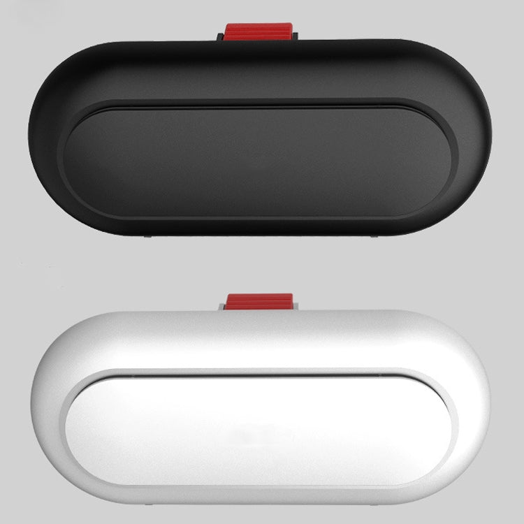 กล่องใส่แว่นตารถยนต์มัลติฟังก์ชั่นรถยนต์ด้านใน Visor Storage Card, Back Single Snap Black, Back Single Snap White