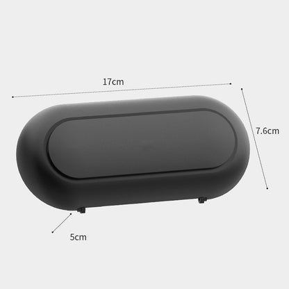 กล่องใส่แว่นตารถยนต์มัลติฟังก์ชั่นรถยนต์ด้านใน Visor Storage Card, Back Single Snap Black, Back Single Snap White