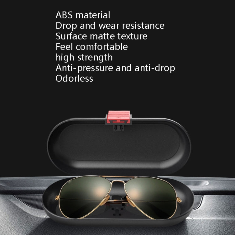 กล่องใส่แว่นตารถยนต์มัลติฟังก์ชั่นรถยนต์ด้านใน Visor Storage Card, Back Single Snap Black, Back Single Snap White