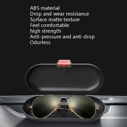 กล่องใส่แว่นตารถยนต์มัลติฟังก์ชั่นรถยนต์ด้านใน Visor Storage Card, Back Single Snap Black, Back Single Snap White