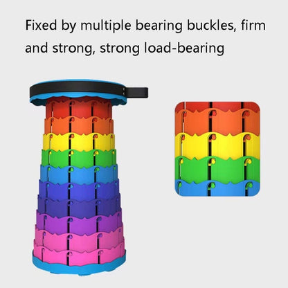 เก้าอี้ตกปลาแบบพกพาพับเก็บได้กลางแจ้ง, 45cm(Rainbow)