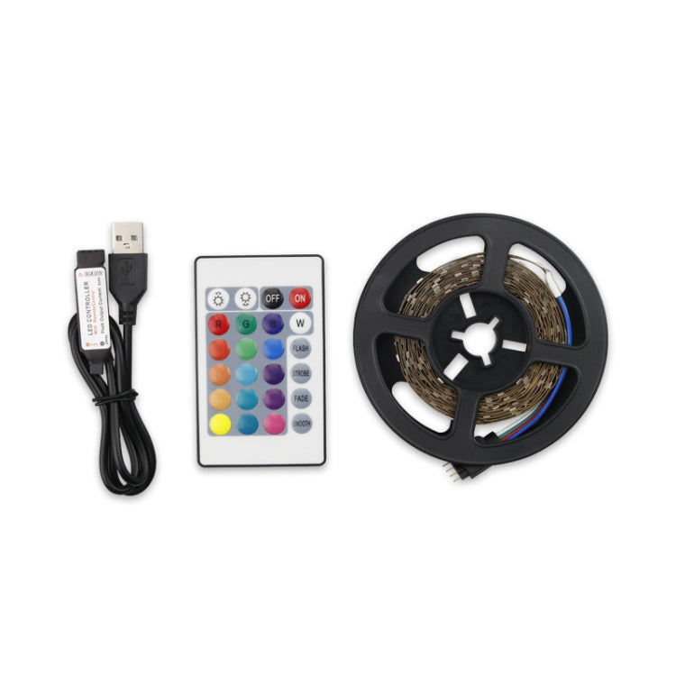 แถบไฟ LED 16 สี รีโมทคอนโทรล RGB Light Belt USB Symphony Neon แถบไฟอ่อนตกแต่ง, 3m, 4m