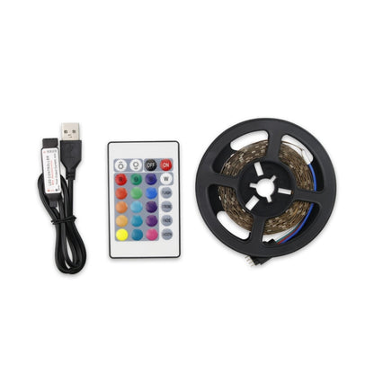 แถบไฟ LED 16 สี รีโมทคอนโทรล RGB Light Belt USB Symphony Neon แถบไฟอ่อนตกแต่ง, 3m, 4m