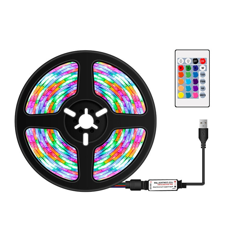 แถบไฟ LED 16 สี รีโมทคอนโทรล RGB Light Belt USB Symphony Neon แถบไฟอ่อนตกแต่ง, 3m, 4m