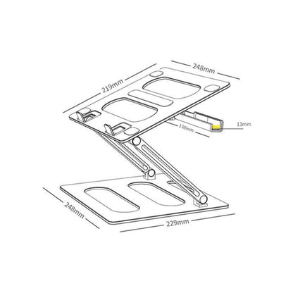 Oatsbasf Z08 Metal Notebook รองรับเดสก์ท็อปแบบปรับได้ เพิ่มขาตั้งโน้ตบุ๊ก