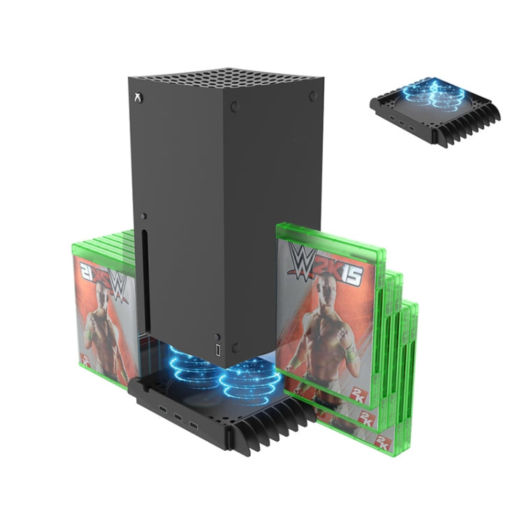JYS X133 Multi-Function Cooling Base + Game Disc Storage สำหรับโฮสต์ XBOX Series X, JYS X133
