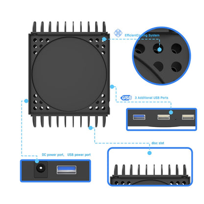 JYS X133 Multi-Function Cooling Base + Game Disc Storage สำหรับโฮสต์ XBOX Series X, JYS X133
