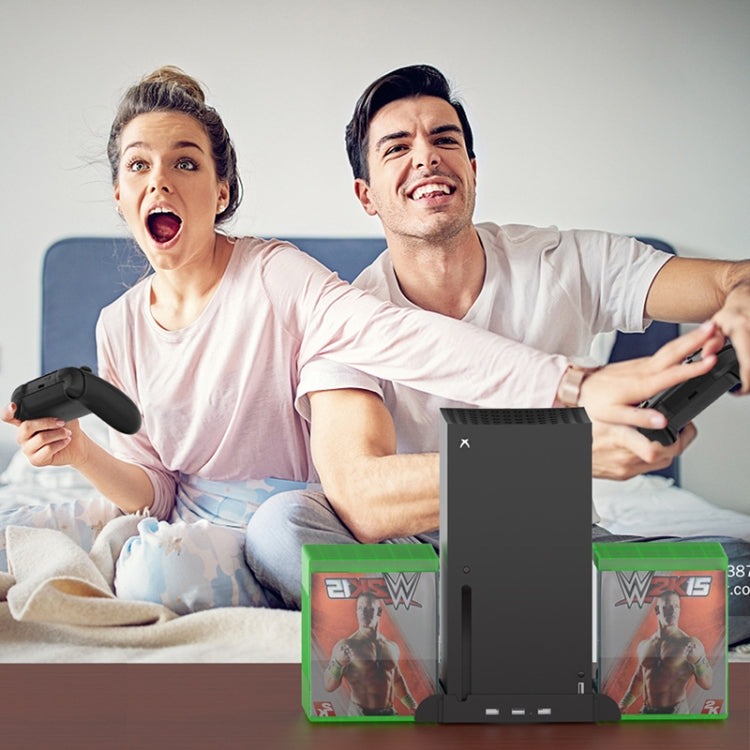 JYS X133 Multi-Function Cooling Base + Game Disc Storage สำหรับโฮสต์ XBOX Series X, JYS X133