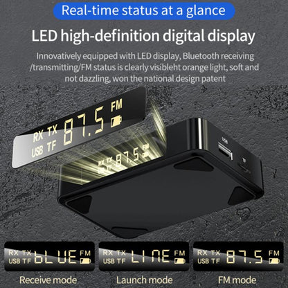 M6 NFC Bluetooth 5.0 ตัวรับ & ตัวส่ง & FM 3 In 1 Adapter, M6
