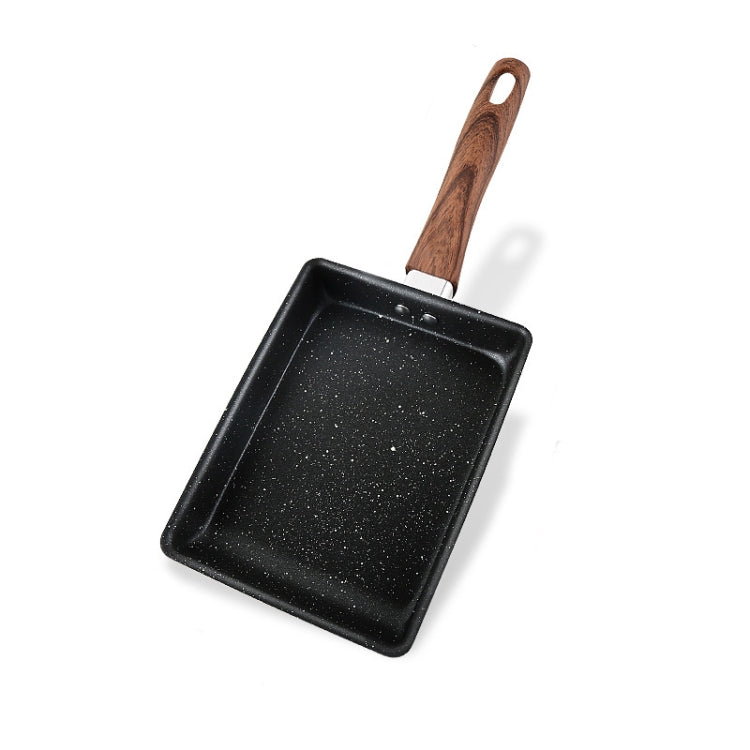 JBY-6658 กระทะขนาดเล็ก Tamagoyaki Pan Maifanshi กระทะทอดแบบไม่ติดกระทะ Square Omelette Pan, ขนาด:, Small (Imitation Wood Grain Handle)