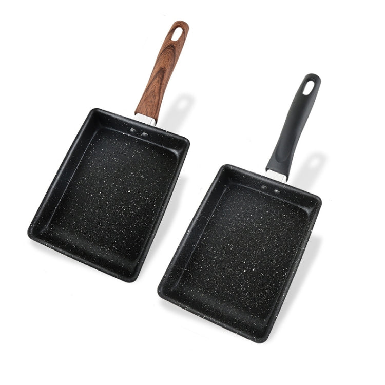 JBY-6658 กระทะขนาดเล็ก Tamagoyaki Pan Maifanshi กระทะทอดแบบไม่ติดกระทะ Square Omelette Pan, ขนาด:, Small (Imitation Wood Grain Handle)