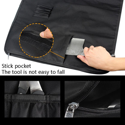 WESSLECO กระเป๋าเก็บมีดเชฟ กระเป๋าม้วนมีด, WESSLECO Black