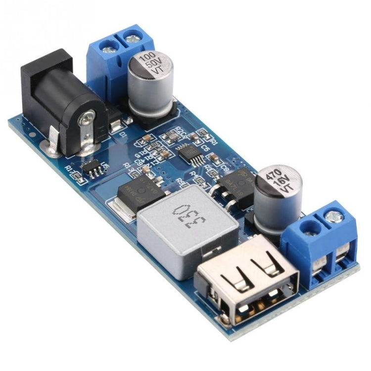 HW-688 DC 5V6A บัคโมดูล 12V24V ถึง 5V แหล่งจ่ายไฟ USB ชาร์จ 5A พลังงานสูง 30W, 24V / 12V To 5V 6A