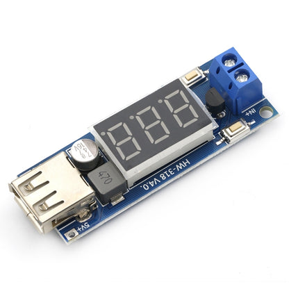 HW-318 12V ถึง 5V บั๊กโมดูล DC-DC 3A DC โมดูลไฟ LED แบตเตอรี่ รถ โวลต์มิเตอร์