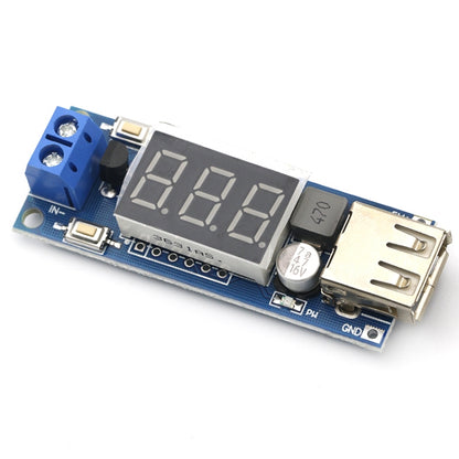 HW-318 12V ถึง 5V บั๊กโมดูล DC-DC 3A DC โมดูลไฟ LED แบตเตอรี่ รถ โวลต์มิเตอร์