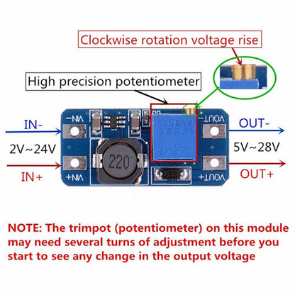 5 PCS HW-183 2A Boost Board DC Boost Module รถยนต์ / การชาร์จ / USB / โมดูลการแปลงพลังงานสูง, HW-183