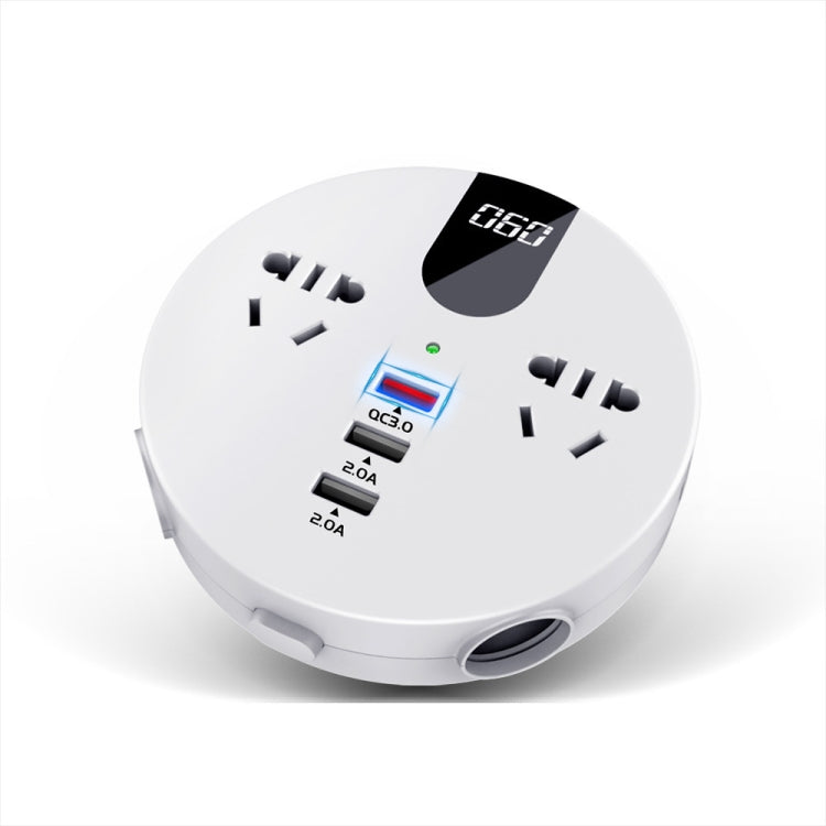 QC3.0 รถ 12V 24V ถึง 110V 220V อินเวอร์เตอร์มัลติฟังก์ชั่น