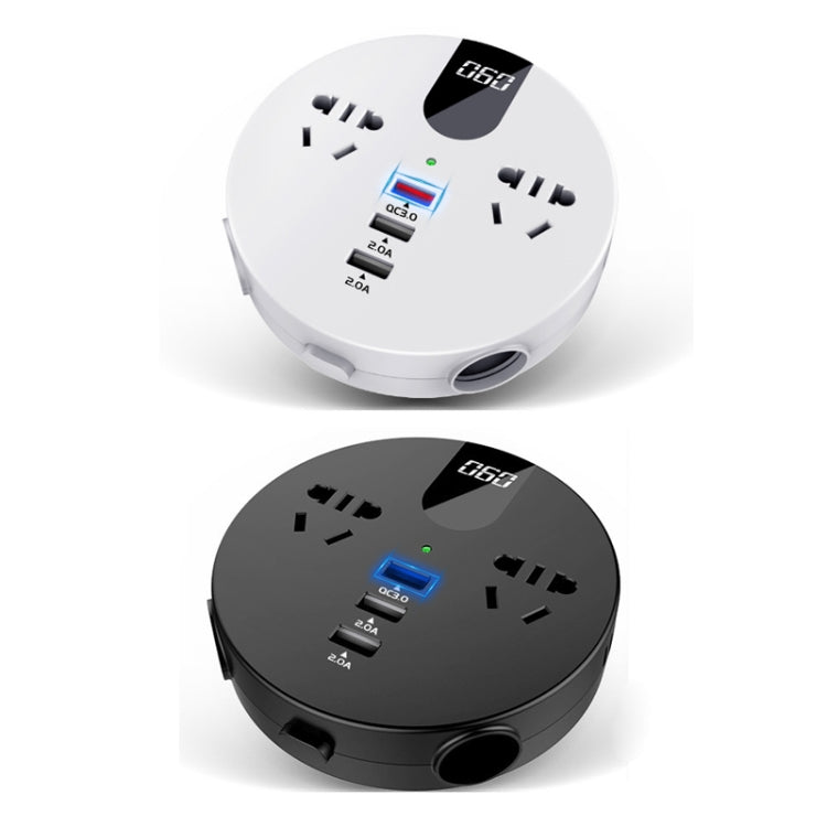 QC3.0 รถ 12V 24V ถึง 110V 220V อินเวอร์เตอร์มัลติฟังก์ชั่น