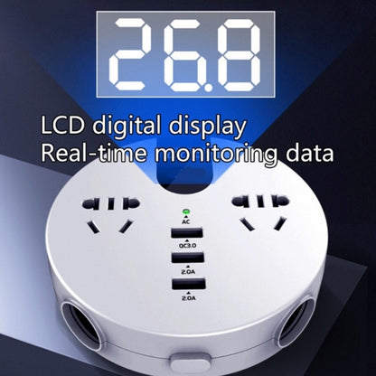 QC3.0 รถ 12V 24V ถึง 110V 220V อินเวอร์เตอร์มัลติฟังก์ชั่น